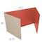 Flipside 18in X 48in Red Corrugated Study Carrel 5/32in, 24PK 61869-24 - alternate 2